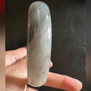Genuine jade marble gray white color . 59-60mm great quality.